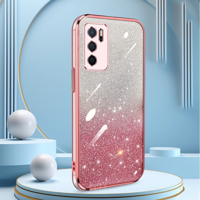 Ốp Lưng Lấp Lánh Cho OPPO Reno 12 Pro Clear Shiny 2 Trong 1 Vỏ Điện Thoại Mềm Bảo Vệ Toàn Diện
