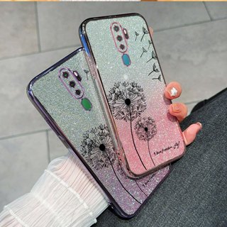 Ốp Lưng Cho OPPO A9 2020 A5 2020 Mạ Ốp Điện Thoại Silicon Họa Tiết Hoa Bồ Công Anh Đẹp Vỏ Điện Thoại Mềm Có Thiết Kế Chống Rơi