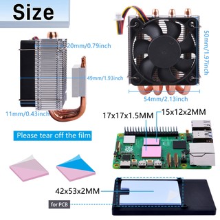 Bộ làm mát CPU 52Pi Low-Profile Plus cho quạt CPU Raspberry Pi 5
