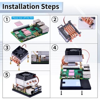 Bộ làm mát CPU 52Pi Low-Profile Plus cho quạt CPU Raspberry Pi 5