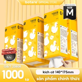 【3 Gói Botare Khăn giấy vịt vàng nhỏ 3 cái 4 lớp 1000 tờ 140*175mm