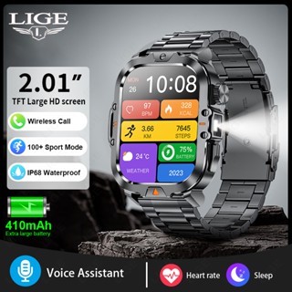 Đồng hồ thông minh LIGE V17 Nam LED FlashLight Mặt số tùy chỉnh Cuộc gọi Bluetooth Giám sát sức khỏe Chống nước