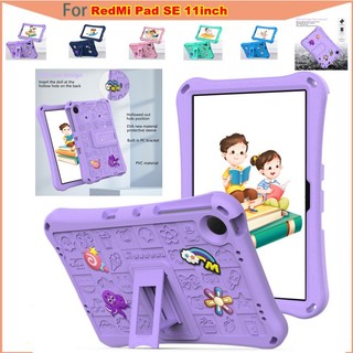 For Redmi Pad SE Case 11" Xiaomi RedMi Pad SE 11inch 2023 Kids Friendly Handle Stand Case Safe Foam EVA  Shockproof Cover