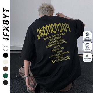 2024 Vintage Đen mùa hè áo phông nam nữ form rộng cổ tròn áo thun boy phố oversize thư logo in hình unisex 100%cotton ifxbyt local brand chính hãng