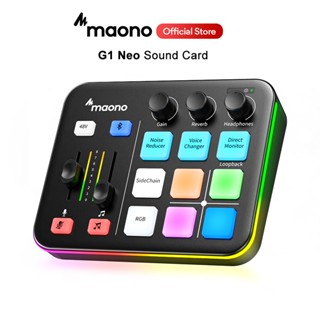  Maono G1 NEO Mini Game Card Âm Thanh Giao Diện Âm Thanh Card Âm Thanh Chuyên Nghiệp Hỗ Trợ Micro XLR Có Đèn RGB Cho PC Điện Thoại Thông Minh Chơi Game Phát Trực Tiếp 