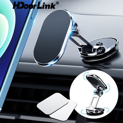 Hdoorlink 360° Xoay Từ Tính Giá Đỡ Điện Thoại Ô Tô Có Thể Điều Chỉnh Bảng Điều Khiển Giá Đỡ Điện Thoại Có Thể Gập Lại GPS Di Động Laptop Màn Hình Gắn