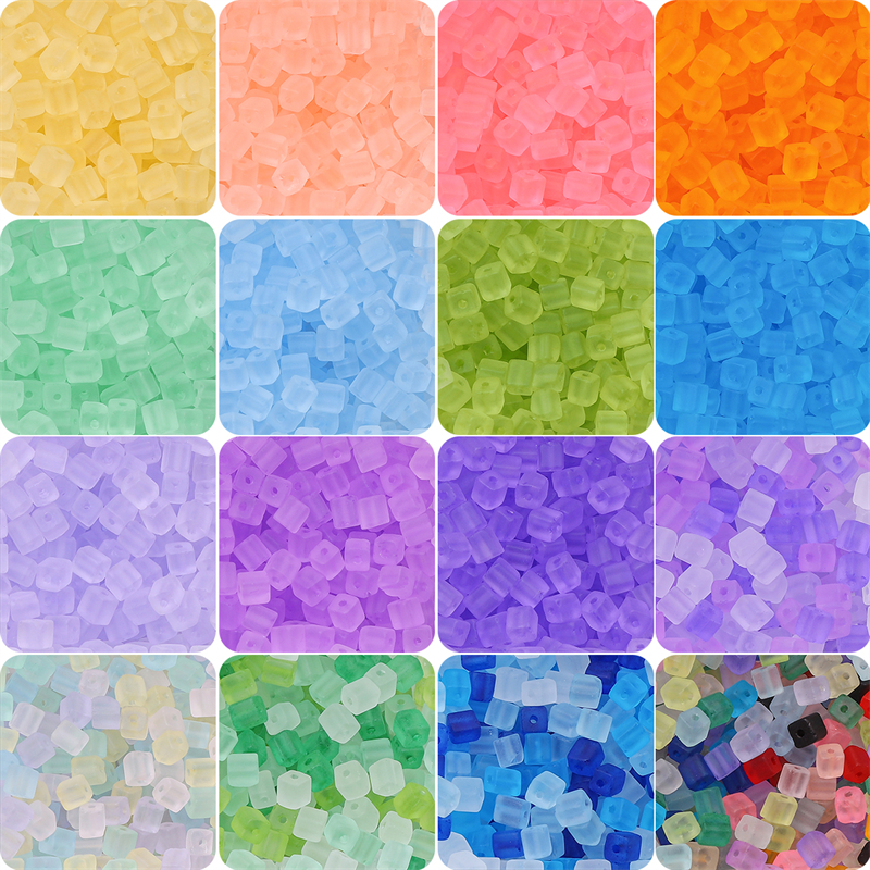 11g / túi Trong Nước Siêu Cao Cấp Kính Mờ Đường Vuông Hạt Gạo Cho DIY Vòng Cổ Vòng Tay Làm Phụ Kiện