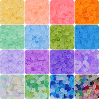 11g / túi Trong Nước Siêu Cao Cấp Kính Mờ Đường Vuông Hạt Gạo Cho DIY Vòng Cổ Vòng Tay Làm Phụ Kiện