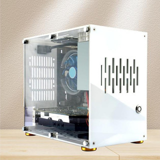 Vỏ Case máy tính Mini ITX Chuyên nghiệp Loại mở 360 độ Acrylic Mặt trong suốt DIY Máy để bàn chơi game Khung 100‑240V