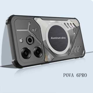  Vỏ Cho Tecno Pova 6 Neo Case Graphene Tản Nhiệt Bảo Vệ Chống Rơi Esports Cho Tecno Pova 6 5 4 Pro Pova6 Pova Neo 3 2 Cover 