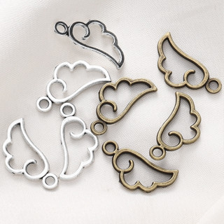  St. kunkka 10-50 Chiếc Cánh Hợp Kim Mặt Dây Chuyền Cánh Thiên Thần Mạ Bạc Mặt Dây Chuyền Cho DIY Vòng Tay Vòng Cổ Làm 