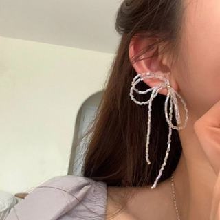 Việt Nam 1 Ngày Giao💕Niche Đính Hạt Nơ Tua Rua Bông Tai Phong Cách Mới Bán Chạy Mùa Hè Đơn Giản Bông Tai Tươi