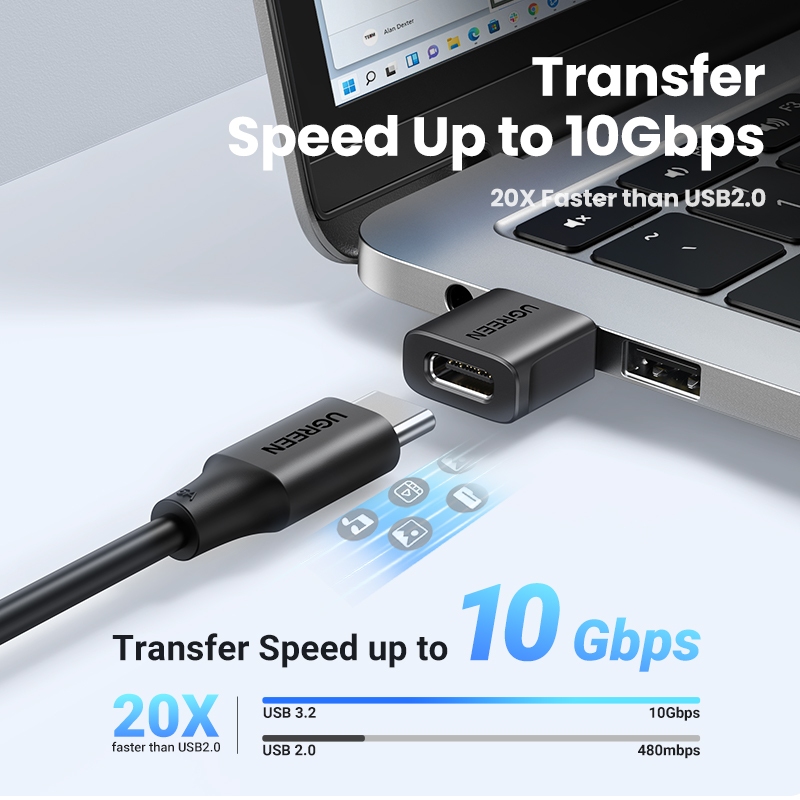 Ugreen 10Gbps USB3.1 2 chiếc 3 chiếc USB-C Nữ sang USB-A Nam Adapter USB-C Nữ sang USB-A Nam Adapter Nhựa | BigBuy360 - bigbuy360.vn