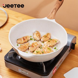 JEETEE Chảo chống dính cho bếp từ làm từ nhôm đúc phủ gốm 24/28/32 cm
