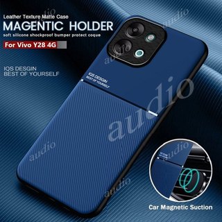 Dành Cho Vivo y28 4G 2024 Ốp Lưng Từ Tính Da Giáp Chống Sốc Ốp Điện Thoại Vivo y28 Y 28 28Y VivoY28 4G Ốp Lưng