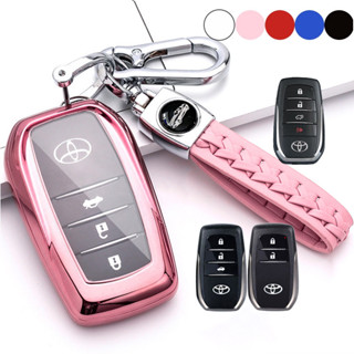 Vỏ TPU Mềm Bọc Chìa Khóa Điều Khiển Từ Xa Cho Xe Hơi Toyota Rav4 Crown Hilux Fortuner Camry Land Cruiser Prado Innova Rogue Harrier Vellfire Alphard yaris