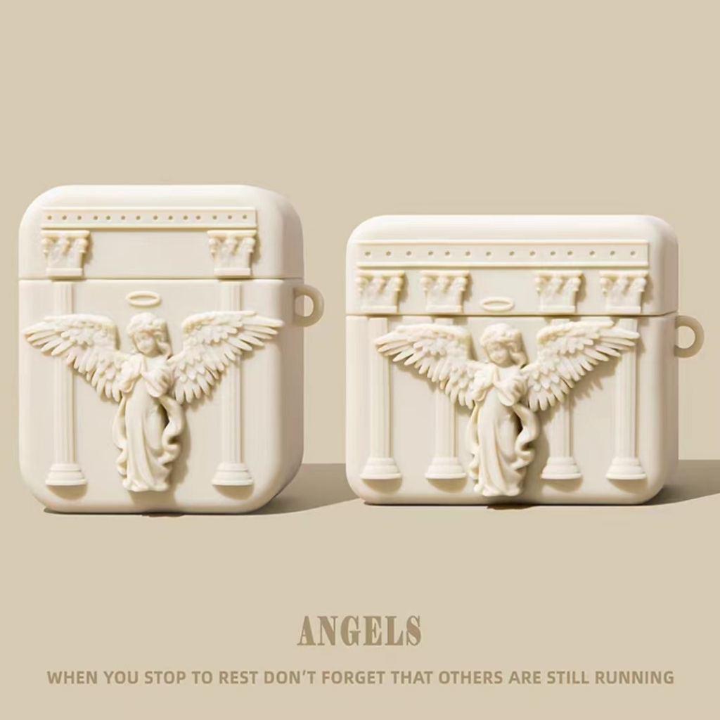 Ốp lưng White Angel AirPods Pro3 AirPods Pro2 Vỏ tai nghe chống sốc Tương thích cho AirPods Pro3 4 /