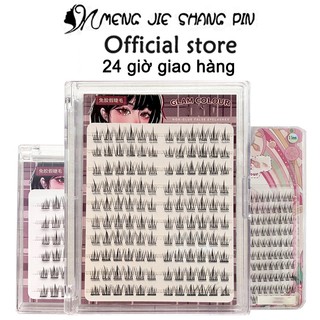 Mengjieshangpin lười biếng bộ ba lông mi giả nguyên chất ma quỷ hoang dã tự dính lông mi lười 5 hàng 10 hàng