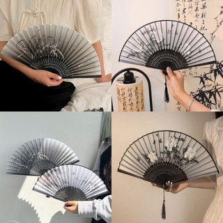Quạt khiêu vũ cổ điển phong cách cổ điển quạt tre quạt gấp phong cách trung hoa quạt gấp vintagehand cầm quạt