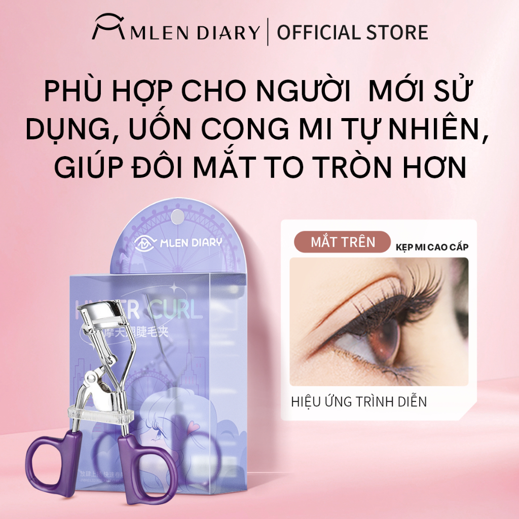Mlen Diary Dụng cụ uốn mi an toàn nhanh chóng tiện lợi