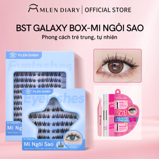 [Lông mi Ngôi sao]MLEN DIARY BST GALAXY BOX-MI NGÔI SAO Lông mi giả cụm đơn 9-12mm, Chiều dài lông mi, Lông mi có thể tái sử dụng, Thích hợp cho người mới bắt đầu, Thích hợp cho phong cách gương Selfie