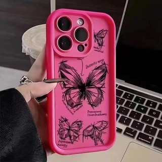 Ốp lưng infinix note 12 g96 note 12 pro 4g note 12 4g note 30 4g 5g note 30 pro 4g note 30 vip 5g thẳng biên giới rơi silicone bướm trường hợp điện thoại