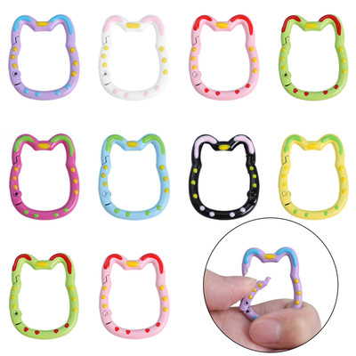 28 * 35mm 1 Cái / túi Hợp Kim Xịt Sơn Dầu Hai Mặt Nhỏ Giọt Zhaocai Mèo Móc Khóa Cho DIY Trang Sức Làm Phụ Kiện
