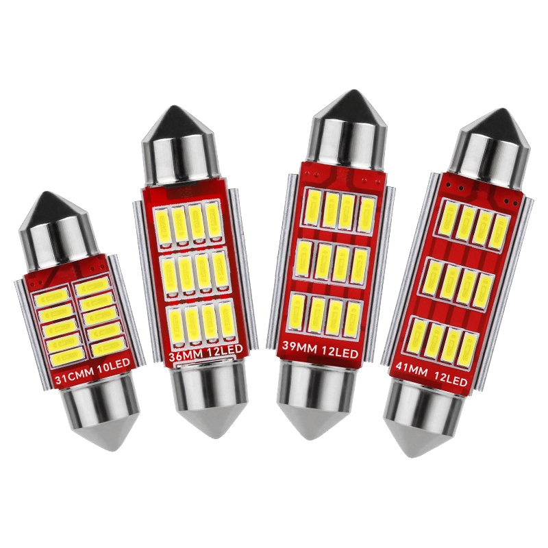 2 Bóng Đèn Led Ô Tô C5W C10W 12V 4014 Cho Biển Số Trunk Đèn Đọc Sách