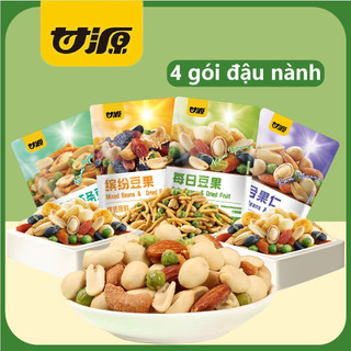 Ganyuan Hương vị tôm hàng ngày toàn diện đầy màu sắc 4 gói Đồ ăn nhẹ thông thường hỗn hợp