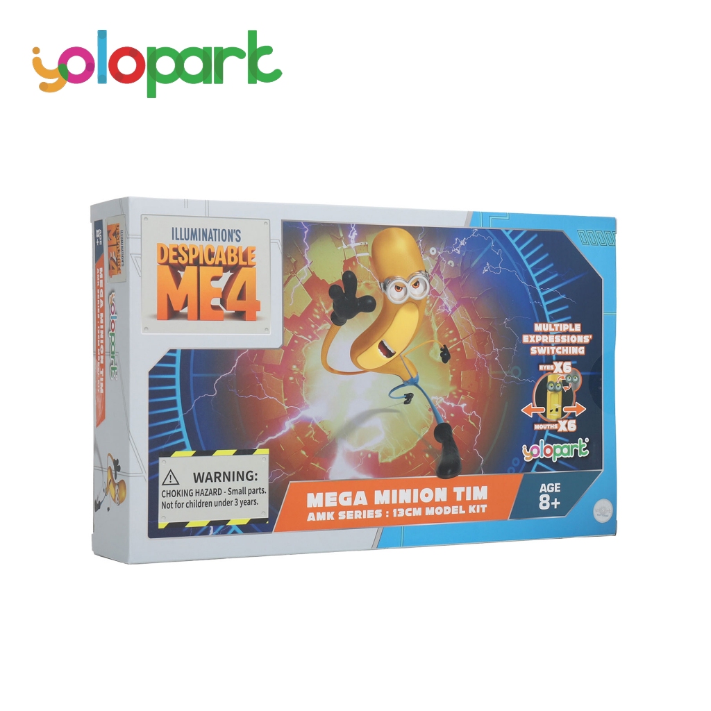 Bộ mô hình lắp ráp sẵn YOLOPARK Minions Mega Tim 13cm Minion Đồ chơi trẻ em