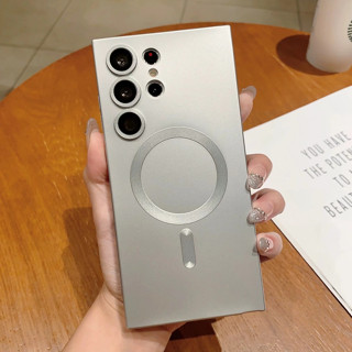 Ốp Từ Tính Mờ Sang Trọng Cho Samsung Galaxy S25 Ultra S24 Ultra S23 S22 S21 S20 Plus Note 20 Ultra S23 FE Ốp Mềm Chống Sốc