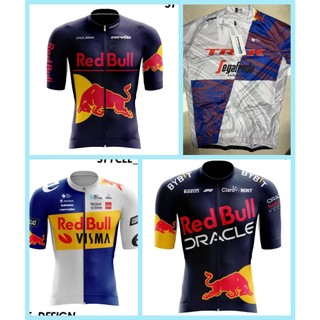 Xe đạp nam Jersey Red Bull Mountain Bike Đường xe đạp Top Nhanh khô thoáng khí