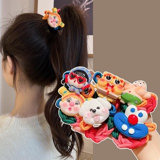  Phong Cách Dễ Thương Scrunchies Dành Cho Nữ Bé Gái Hình Hoạt Hình Dây Cao Su Bện Dây Tóc Co Giãn Cao Đuôi Ngựa Tóc Vòng Thời Trang Phụ Kiện Tóc 
