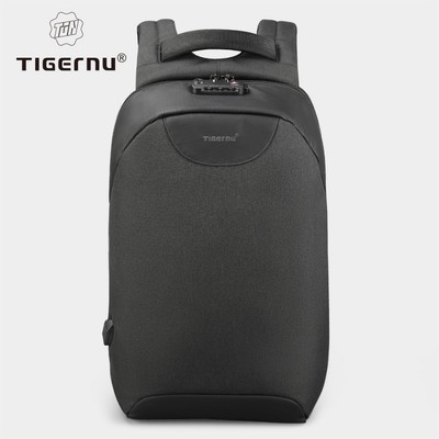 Tigernu 3611 Chống Trộm TSA Khóa Chống Thấm Nước Nylon Nữ Du Lịch Thường Ngày Phong Cách Thời Trang Màu Đen Giao Diện USB Túi Máy Tính 15.6 Inch