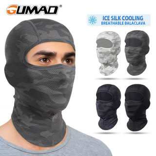 Gumao Full Face Balaclava Làm mát thoáng khí Bảo vệ tia cực tím Mặt nạ thể thao ngoài trời Đi xe đạp Xe máy Mũ đội đầu