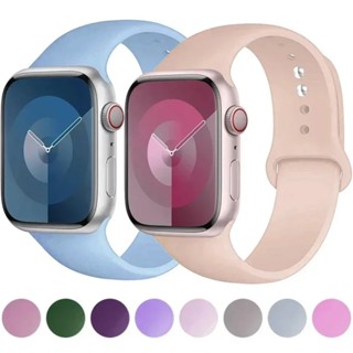 Color Candy Silicone Watch Strap For Apple Watch Series Ultra 2 Ultra 10 9 8 7 6 SE 5 4 3 2 1 iWatch Size 46mm 49mm 41mm 45mm 44mm 42mm 40mm 38mm Sprot Band For Smart Watches Band Accessories