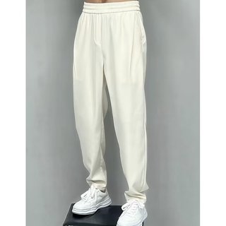  M-3XL Drape Lụa Quần Thường Ngày Nam Thời Trang Đơn Giản Phù Hợp Với Quần Thẳng Nam Mùa Hè Mỏng Phong Cách Nhanh Khô Quần Skinny Nam 