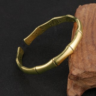 Đồng Cổ Sáng Tạo Hình Chữ C Tre Vòng Lắc Tay Đồng Nguyên Chất Nữ Đơn Giản Thời Trang Mở Vòng Tay Nữ Trang Sức Dự Tiệc Quà Tặng