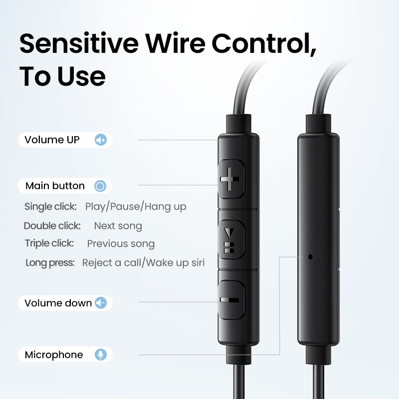 Tai nghe có dây UGREEN 3,5mm Type C Tai nghe bán tai HiFi có micrô | BigBuy360 - bigbuy360.vn