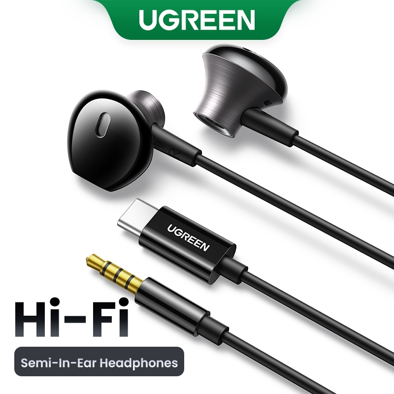 Tai nghe có dây UGREEN 3,5mm Type C Tai nghe bán tai HiFi có micrô | BigBuy360 - bigbuy360.vn