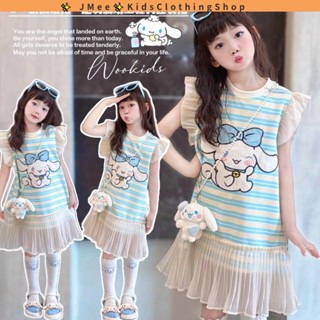 [Hàng có sẵn] Đầm bé gái 3-14 tuổi Váy Kuromi hoạt hình mùa hè cho trẻ em 2024 Váy công chúa Áo vest phương Tây mới Váy công chúa