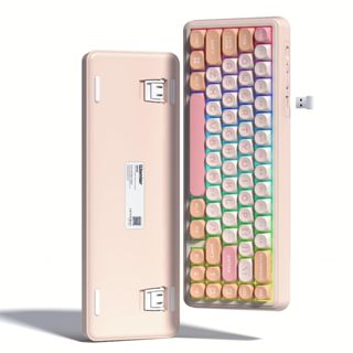 Bàn phím chơi Game cơ học không dây WOMIER WK60 60% Creamy Hot Swappable Gasket RGB Bluetooth / 2.4GHz / USB-C Bàn phím cho trò chơi Máy tính xách tay PC