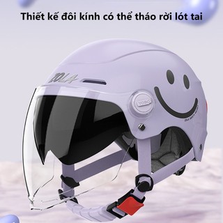 🔥Tiêu Chuẩn Quốc Gia Mới 3C Chứng Nhận Xe Điện Mũ Bảo Hiểm Sơn Đôi Gương Đuôi Đèn Chuyên Dụng Xe Máy Mũ Bảo Hiểm Bảo Vệ Tai Mùa Hè Nửa Hel