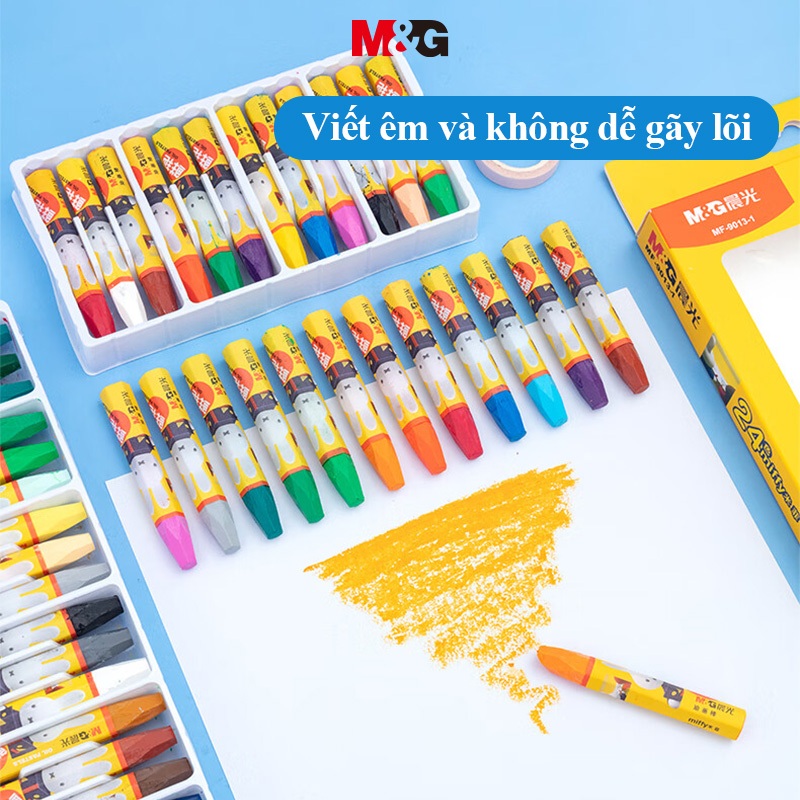 M&G Bút Sáp Màu 12/18/24/36 Màu Sắc Bút Chì Dính Dầu Lục Giác Cổ Điển Dành Cho Trẻ Em Doodle Pens Miffy Series Bút Chì Dựa Trên Dầu