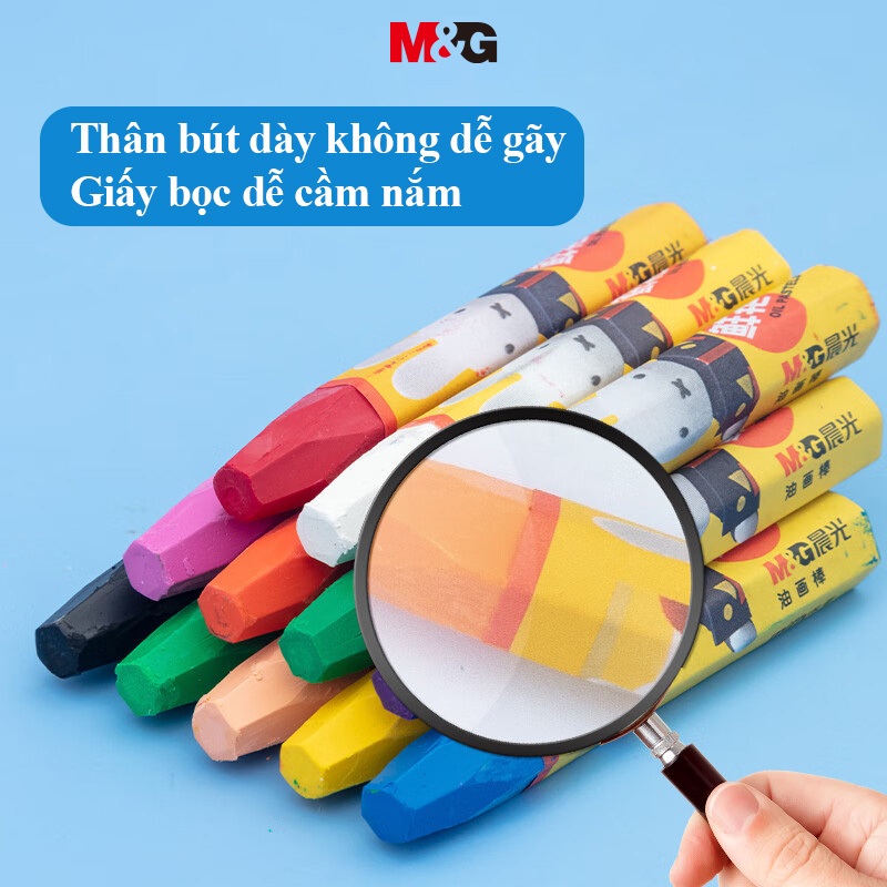 M&G Bút Sáp Màu 12/18/24/36 Màu Sắc Bút Chì Dính Dầu Lục Giác Cổ Điển Dành Cho Trẻ Em Doodle Pens Miffy Series Bút Chì Dựa Trên Dầu