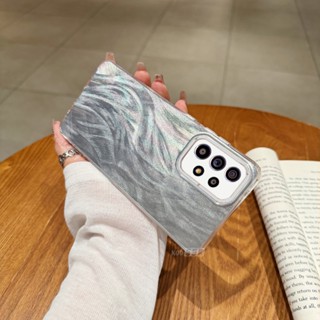 Ốp Lưng Cho Samsung Galaxy A13 A23 A33 A53 A73 A03 A12 A22 A32 A52 A52S A72 M32 M22 M12 M13 Vỏ Chống Sốc Màu Bạc Gradient Vỏ Điện Thoại Cứng Bóng