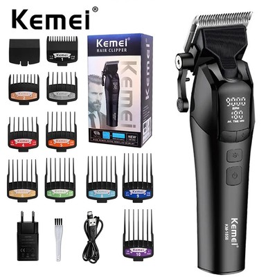 Kemei Chuyên Nghiệp Cắt Tóc Sạc Không Dây Điện Tông Đơ Cắt Tóc Nam Cắt Tóc 9000RPM