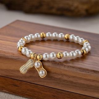  Vòng tay ngọc trai đậu phộng Thời trang nữ Thiết kế bóng đèn lồng Trung Quốc mới với cảm giác cao cấp 2024 Vòng tay hạt phong cách đa năng mới