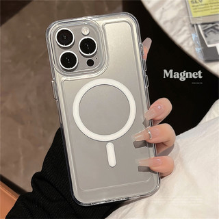 Ốp lưng iphone cho 15 pro max 15plus 14 pro max 13 11 12 pro max tpu trong suốt từ tính
