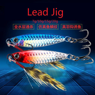 Mồi jig mồi câu cá bằng kim loại 7g / 10g / 15g / 20g kim loại jig câu cá lure đồ câu cá chìm chậm